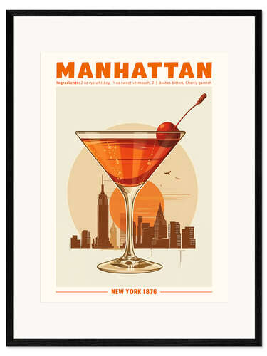 Framed art print Manhattan, New York 1876