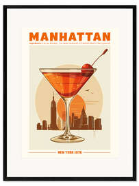 Kunsttryk i ramme Manhattan, New York 1876