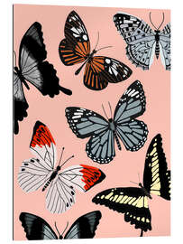 Gallery print Butterflies on pink