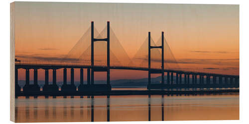 Wood print Severn Bridge, Wales