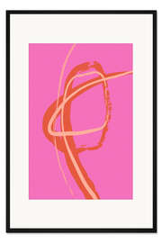 Gerahmter Kunstdruck Pink Wave No 10