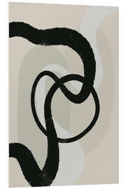 Foam board print Black Strokes No 22