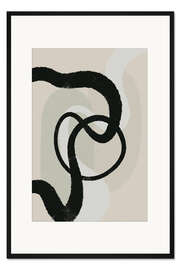 Gerahmter Kunstdruck Schwarze Striche Nr. 22