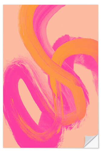 Selvklebende plakat Colour Strokes No 14