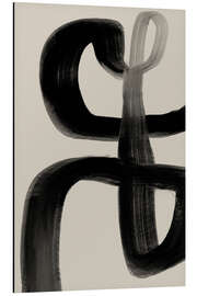 Tableau en aluminium Black Strokes No 12