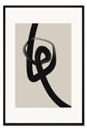 Gerahmter Kunstdruck Schwarze Striche Nr. 16