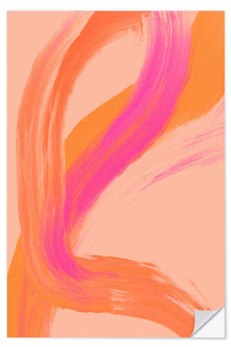 Selvklebende plakat Colour Strokes No 17