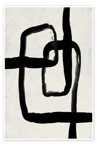 Poster Black Strokes No 8