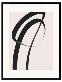 Ingelijste kunstdruk Black Strokes No 17