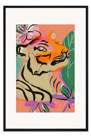 Gerahmter Kunstdruck Dschungeltiger