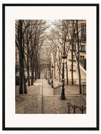 Gerahmter Kunstdruck Montmartre Stadttreppe