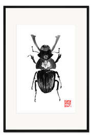 Gerahmter Kunstdruck Samurai-Käfer