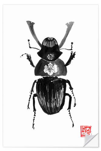 Vinilo para la pared Samurai beetle