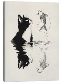 Canvas print Cat and Fish