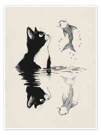 Poster Cat and Fish