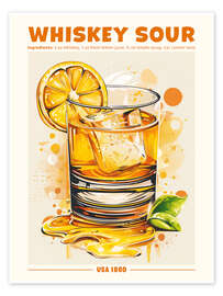 Poster Whiskey Sour, USA 1860