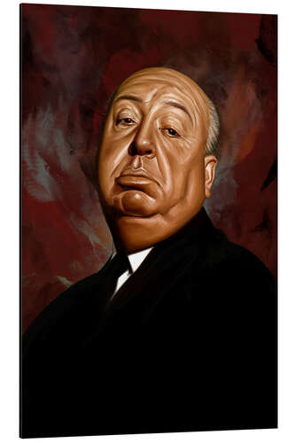 Aluminium print Alfred Hitchcock