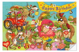 Sticker mural Happy Birthday