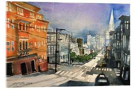 Acrylic print San Francisco, Washington Street