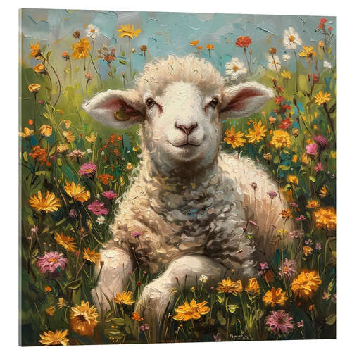 Acrylic print Happy Lamb