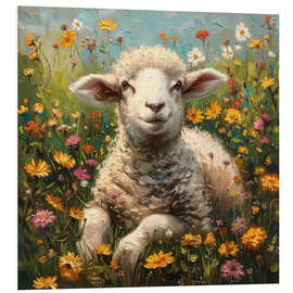 Foam board print Happy Lamb