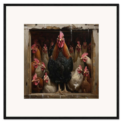 Framed art print The master of the henhouse