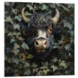 Tableau en verre acrylique Cute Yak - DejaReve