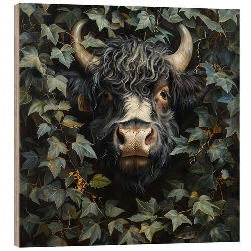 Stampa su legno Cute Yak