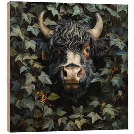 Wood print Cute Yak - DejaReve