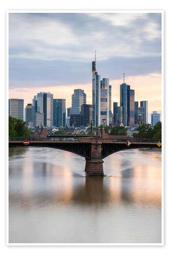 Poster Skyline Frankfurt am Abend