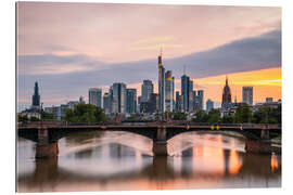 Gallery Print Skyline Frankfurt im Sonnenuntergang