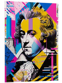 Cuadro de PVC Mozart Portrait, Memphis Pop Art Style