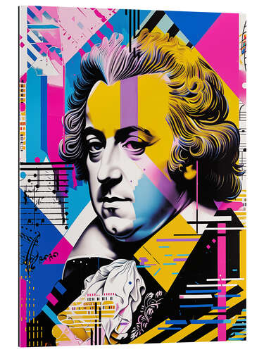 Gallery print Mozart Portrait, Memphis Pop Art Style