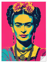 Wall sticker Frida Kahlo Pink Pop Art