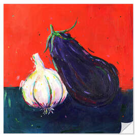 Wall sticker Garlic and Aubergine