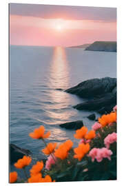 Tableau en plexi-alu Rocky Beach Sunset