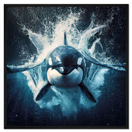 Gerahmter Kunstdruck Orca-Killerwal