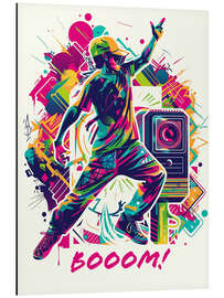 Aluminium print Boom! Hip Hop Break Dance