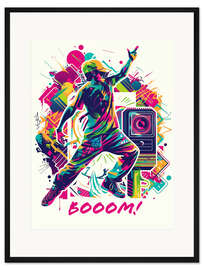 Gerahmter Kunstdruck Boom! Hip Hop Break Dance