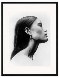 Gerahmter Kunstdruck Das Mädchen mit den Perlen