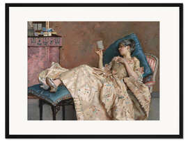 Gerahmter Kunstdruck La carta (der Brief), Rafael de Ochoa Y Madrazo