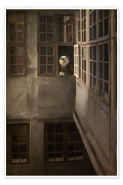 Wall print Court, Strandgade 30, 1905 - Vilhelm Hammershøi