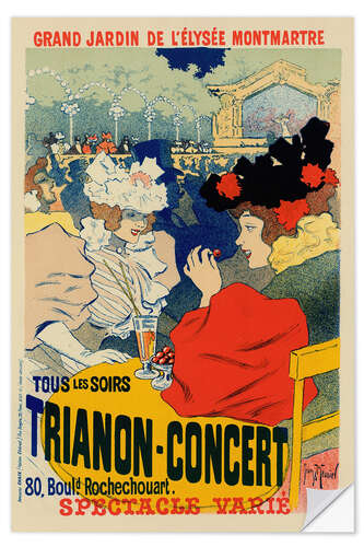 Selvklebende plakat Trianon-Concert, Jardin de l'Élysée Montmartre