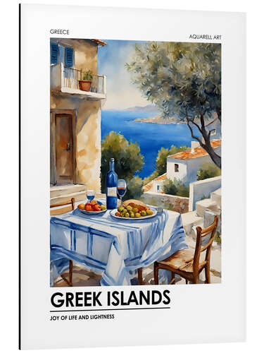 Aluminiumsbilde Greek Islands - Joy of Life