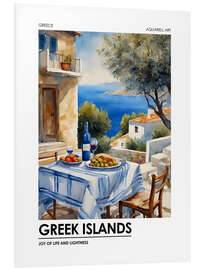 Foam board print Greek Islands - Joy of Life