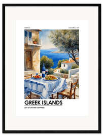Kunsttryk i ramme Greek Islands - Joy of Life