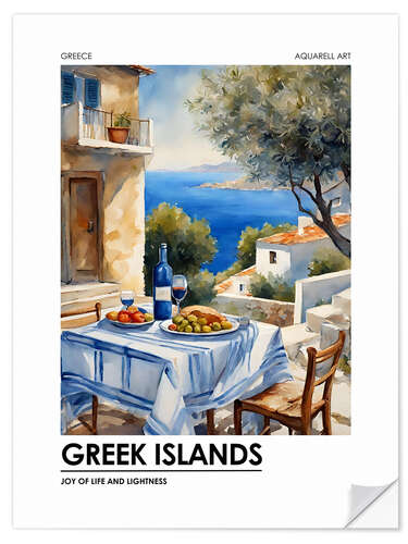 Sticker mural Greek Islands - Joy of Life