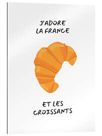 Gallery print J&#039;adore la France et les croissants