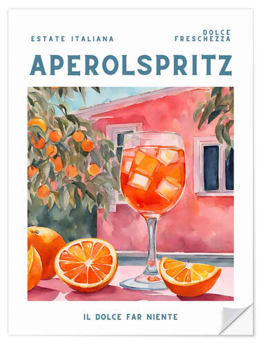 Vinilo para la pared Estate Italiana - Aperol Spritz