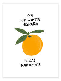 Poster Me encanta España y las naranjas